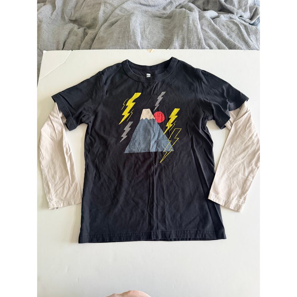 Tea Collection Layered Long Sleeve Graphic Tee - Mount Fuji - Picture 2 of 8